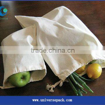 natrural food cotton pouches drawstring