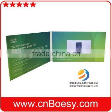 LCD Screen Customized Video Greeting Card/Video Brochure