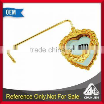 Premium gold heart Bag Hanger Hook Holder for photo