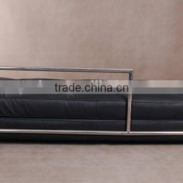 Indoor black genuine leather modern eileen gray daybed replica made in China