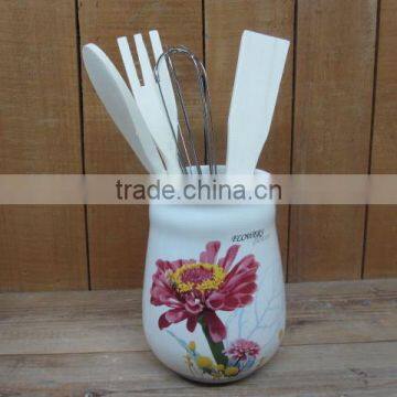 Ceramic Kitchen Stuff Holder Utensil Holder with Tools