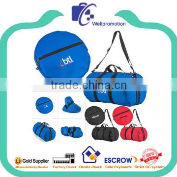 Wellpromotion cheap custom size cylinder barrel collapsible foldable travel carry bag                        
                                                Quality Choice