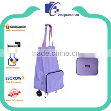 Cheap polyester foldable shopping trolley bag reusable