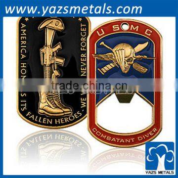 Custom high quality zinc alloy bottle opener tags