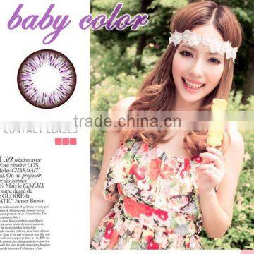 korean 1 year 3 tone violet baby colored contact lenses wholesale