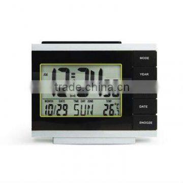 multifunction digital alarm table clock with calendar and thermometer