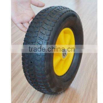 10x3.3 inch semi pneumatic rubber wheel with turf tread for mowers or material handling equipment