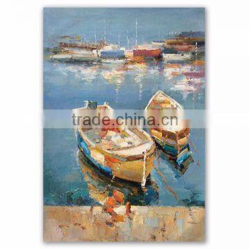 2016 Boat Oil Painting on canvas drawing by handmade