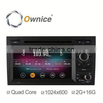 1024*600 HD Ownice Android 4.4 & Android 5.1 Car Stereo for Audi A4 S4 2002-2008 Quad Core with Wifi FM RDS 2G Ram