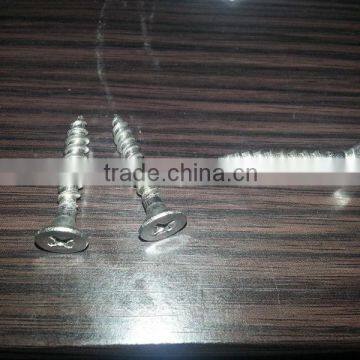 Stainless steel countersunk head chipboard screw