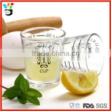 shot glasses type measuring drinking glass cup/measuring cups for drinks