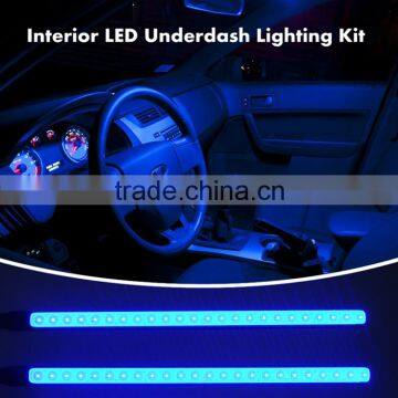 Car Interior LED Lighting Kit Multi-Strip Remote Activated RGB Color Changing Kit