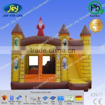 2016 Popular New Yellow Inflatable Domestic Slide Bouncer House