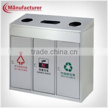 Fancy Outdoor Metal Recycling Classified Large Garbage Can Stand/Litter Bin/Public Dustbin