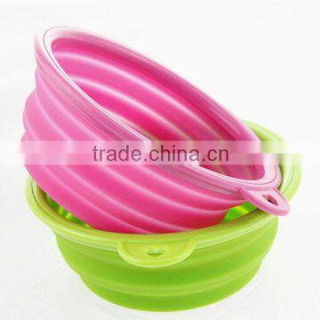 Popular hot-sale collapsible silicone foldable pet bowl