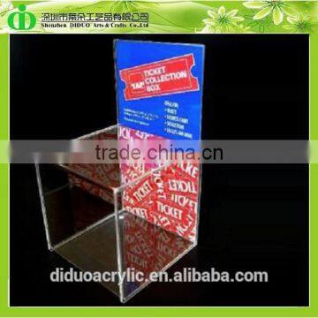 DDD-0094 Trade Assurance Chinese Factory Wholesale Acrylic Tickets Collection Box