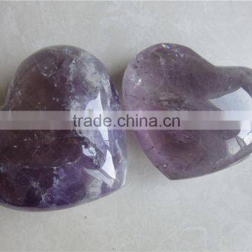 gift for wedding natural crystal gemstone amethyst heart,charming heart