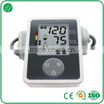 Arm blood pressure monitor with charge measurement