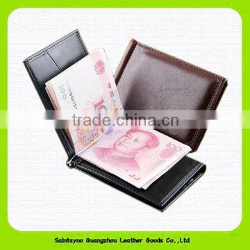 HOT new product real leather money clip wallet with 7 card slot 15016