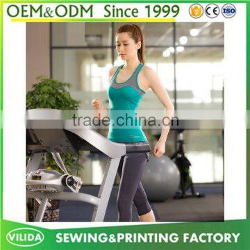 Custom Women's 100% Polyester Dry Fit Sport Vest Woman Athletic Slim Fit Fitness Tank Tops photo-3