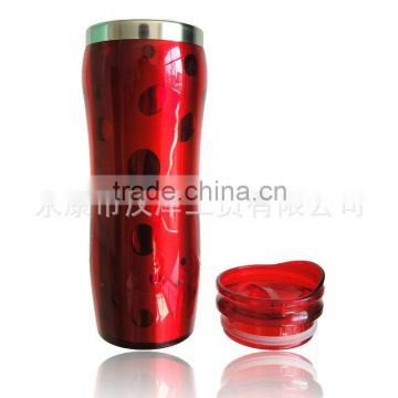 Supply 450ml plastic double-car Cup stainless steel car