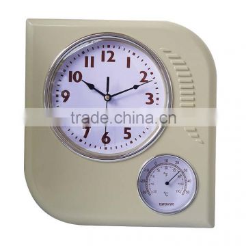 2014 YINGZI NEW CLOCKS Weather Station Plastic Wall Clock With Temperature YZ-8984C