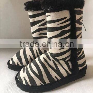 Shoes children 2016 wholesale indoor shoes zebra print slipper boots indoor slippers