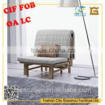 Modern middle density sponge,hardware structure,fabric mulfunctional Sofa chair wirh stainless steel legs
