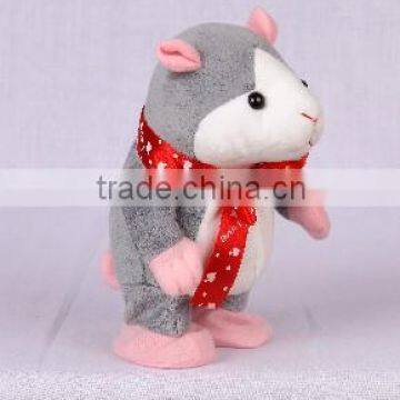 Voice recorder for kids, walking and talking stuffed plush animal toy Hamster
