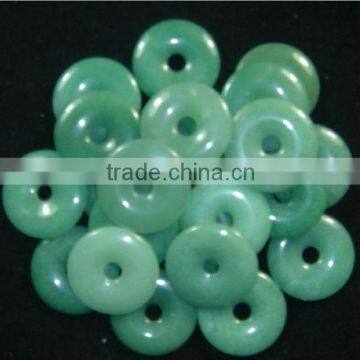 20mm natural green aventurine donut shaped pendant