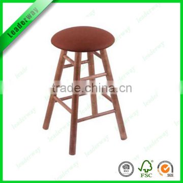 Hot design cheap made in China tall wood bar stool chair with 4 legs