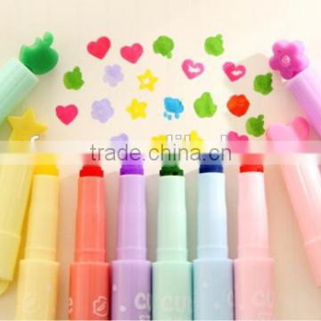 Creative multi-function colored fluorescent pen/fluorescent marker pen/highlighter pen