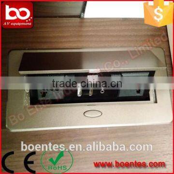 Meeting Tabletop Pop up Multifunction Cabble Cubby With Microphone Computer Socket photo-4