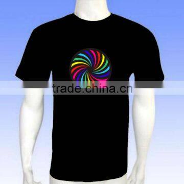 popular el t-shirt /el flashing t-shirt /el sound active t-shirt in 2013