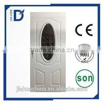 Latest American Steel Flush Door Design with Glass, Steel Wooden Door