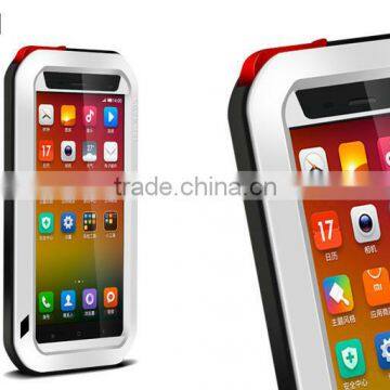 Love Mei Aluminum Waterproof Case for Xiaomi 4 LOVE MEI Case Metal Gorilla Glass Cover Case for Xiaomi 4 Love Mei