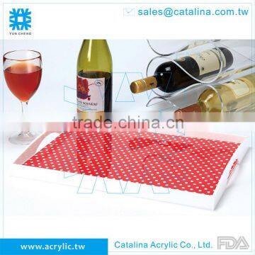 Taiwan Manufacture High Quality W/O Fabric, Best Service Supplies for Hotel & Restaurant Acrylic Removable Magnet Serving Tray