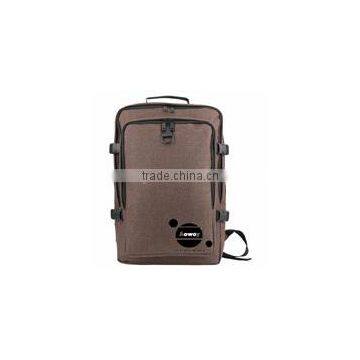 customized brown canvas buckle school lapto backpacks canvas fashion school bags logo printed 14