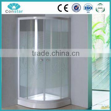 Cloth glass shining aluminium shower enclosure