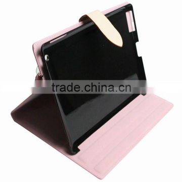 beautiful pink leather case for iPad 2 and for new iPad