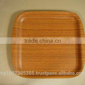 Rectangular Tray, Design Tray, Wooden Tray, Handle Tray, Non-slip Tray, Anti Slip Tray, Serving Tray, Brown Tray, Tray, Plate