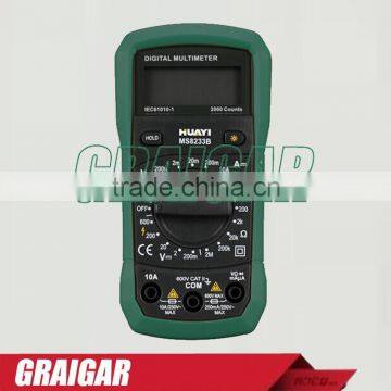 Professional Digital Multimeter MS8233B, Portable LCD Display DC AC Voltage Current Multimeter