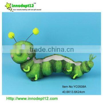 Wholesale garden decoration carpenterworm shape pot, bonsai pot