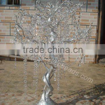 wedding 120CM silver artificial manzanita crystal tree for table top centerpiece wish tree branch