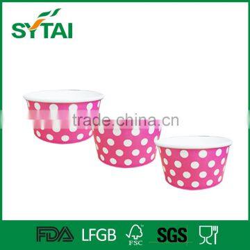 custom printed disposable ice cream paper cups with lids