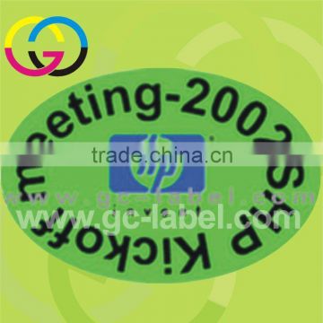 Self-adhesive round sealing labels