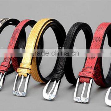 Jranter Colorful Genuine Python Leather Women Belt Stainless Steel Buckle photo-5