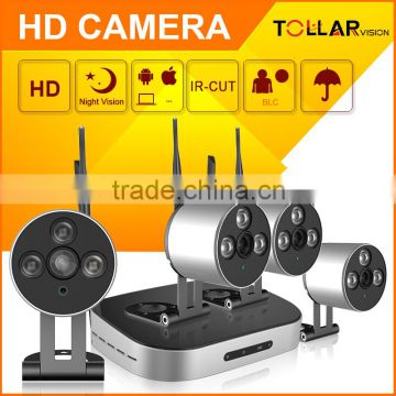 4 Channel Wireless IP Camera & NVR Security Kit 720p/960p