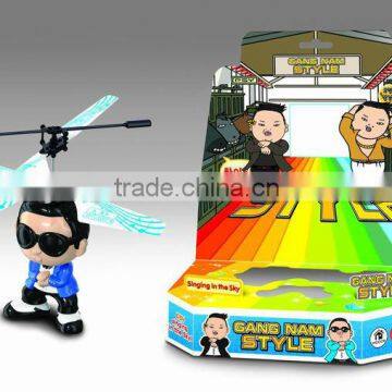 New toys!2ch rc PSY helicopter with music induction rc helicopter with ICTI WCA FCCA Factory audit