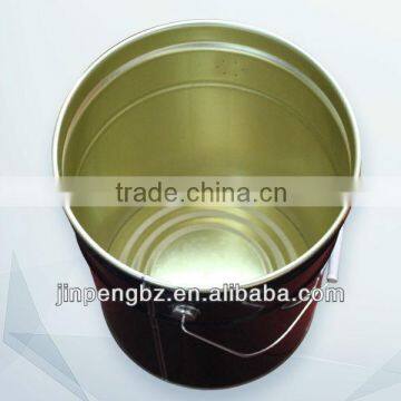 best round simple flower steel bucket with handle